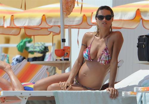 Michelle Hunziker bikini candids in Varigotti, Italia 6/7/13