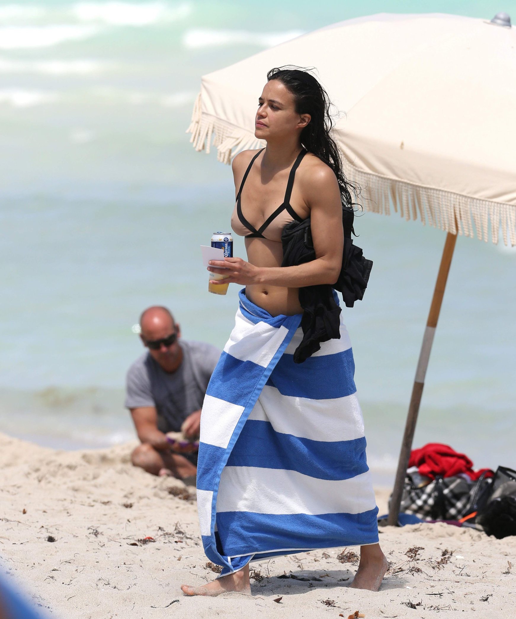 Michelle Rodriguez enjoying the sun at Miami Beach April 26-2013 