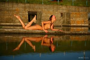 Nida Nude Pictures Nida in Magical Stones for Erotic Beauty - Nida bares her sexy, tight body as she poses outdoors.