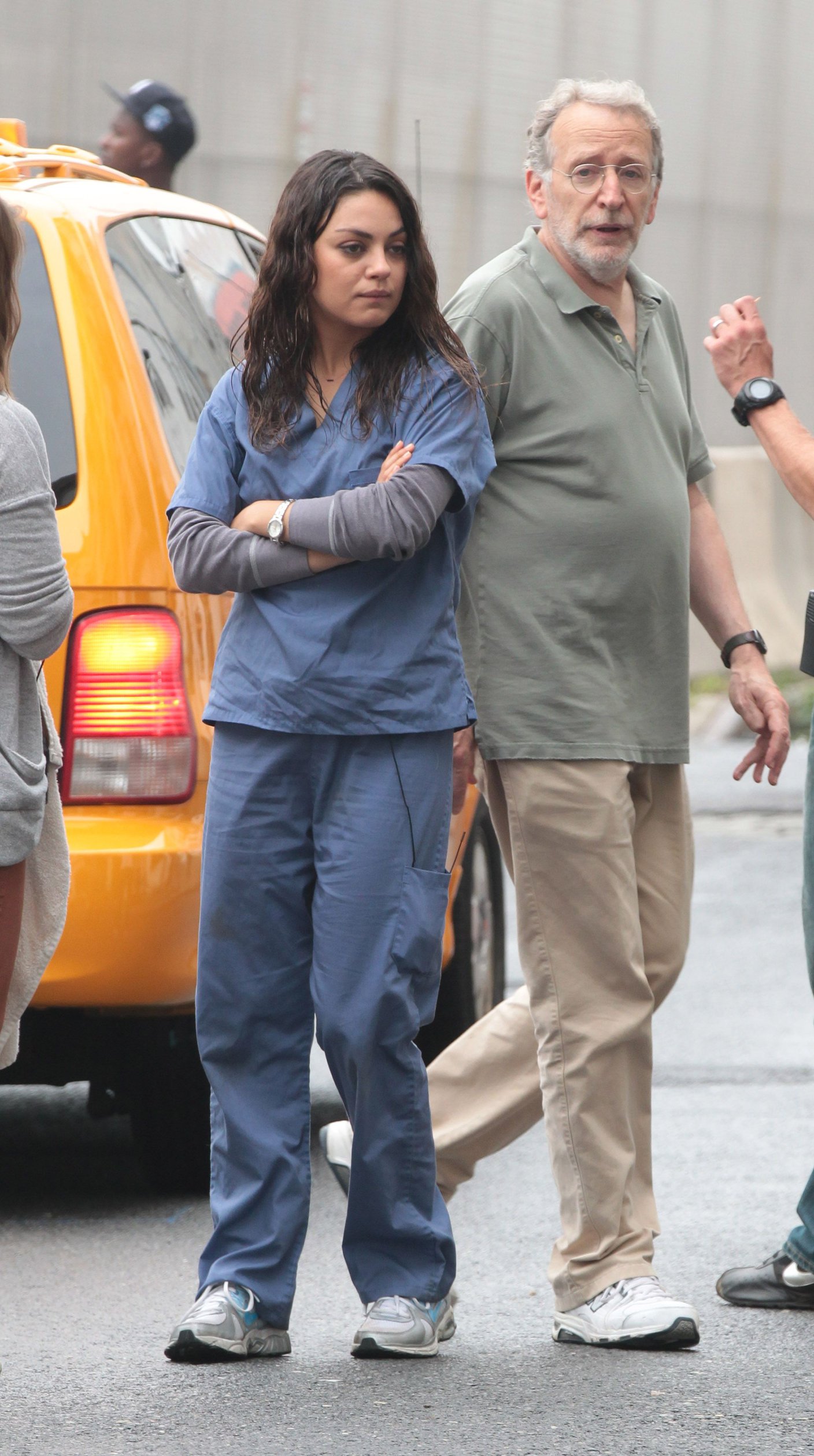 Mila Kunis on the set of ''The Angriest Man in Brooklyn'' October 4, 2012 
