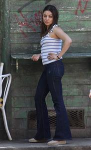 Mila Kunis - Booty in tight jeans on the set of  Blood Ties  in New York City (May 29, 2012)