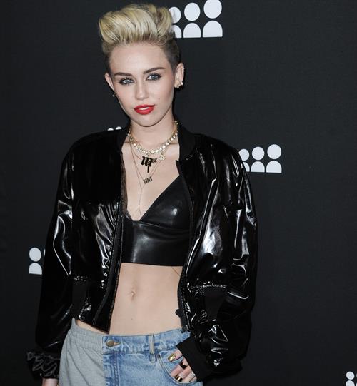 Miley Cyrus Attends the Myspace relaunch at The El Rey Theater in Los Angeles on June 12, 2013