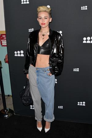 Miley Cyrus Attends the Myspace relaunch at The El Rey Theater in Los Angeles on June 12, 2013