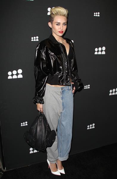 Miley Cyrus Attends the Myspace relaunch at The El Rey Theater in Los Angeles on June 12, 2013