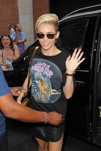 Miley Cyrus Spotted in a Join A Weird Trip T-shirt outside the London Studios in London (18.07.2013) 