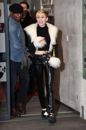 Miley Cyrus – BBC Radio 1 arrival in London 11/12/13  