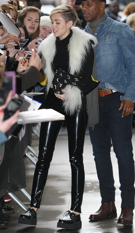 Miley Cyrus – BBC Radio 1 arrival in London 11/12/13  