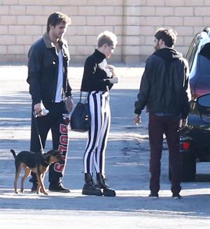 Miley Cyrus leaving a family gathering in Palm Springs 12/26/12 