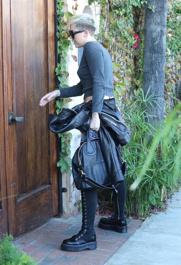 Miley Cyrus out and about in Burbank 10/26/12