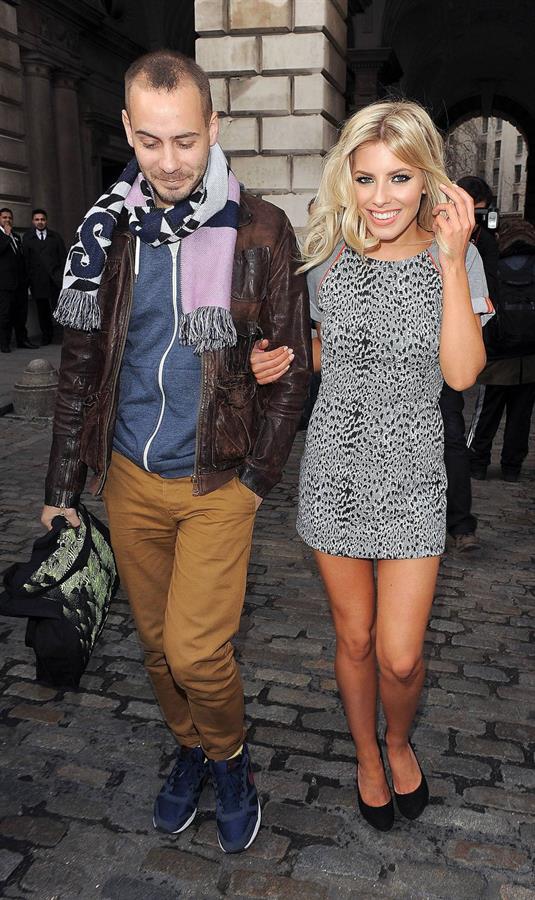 Mollie King London fashion week on February 20, 2012