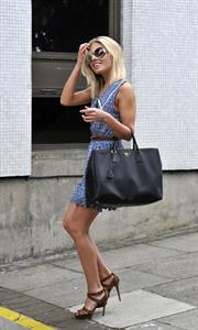 Mollie King arriving at a studio London on June 23, 2011