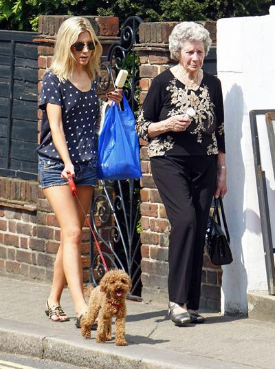 Mollie King London candids April 23, 2011 