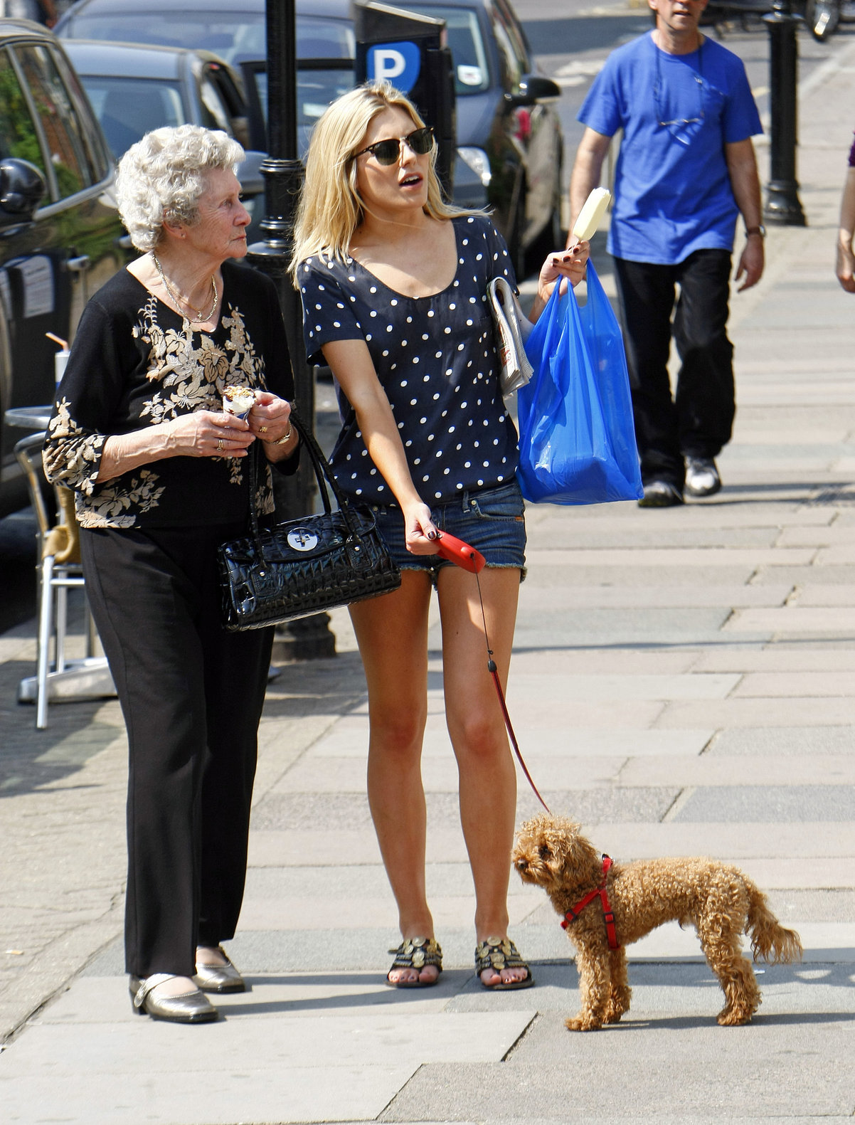 Mollie King London candids April 23, 2011 