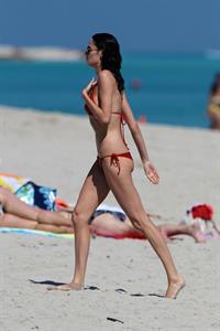 Nicole Trunfio bikini candids in Miami Beach 11/1/12
