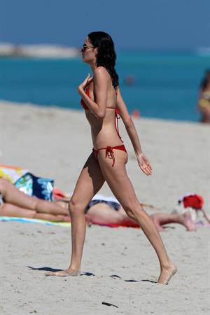 Nicole Trunfio bikini candids in Miami Beach 11/1/12