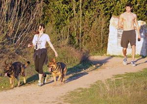 Nikki Reed walking her dogs in the Santa Monica Mountains (03.02.2013) 