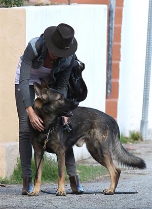 Nikki Reed Takes her dog out for a walk in Sherman Oaks, California (November 19, 2012) 