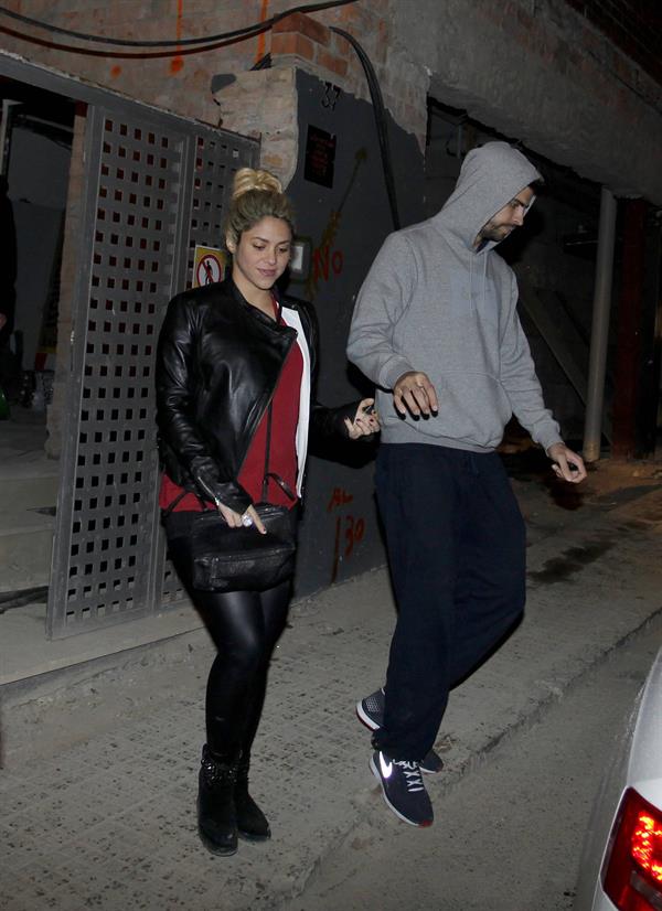 Shakira Leaving a their future home with fiance Gerard Pique in Barcelona, Spain (November 14, 2012) 
