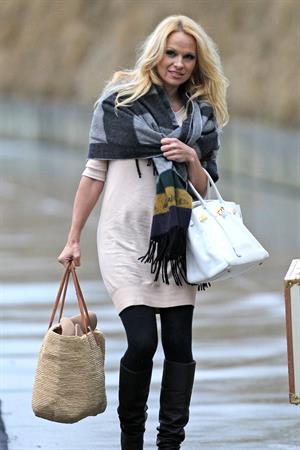Pamela Anderson in Vancouver on January 29, 2013