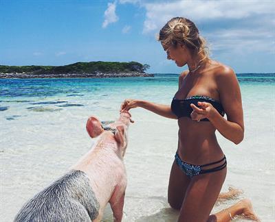 Natalie Jayne Roser in a bikini