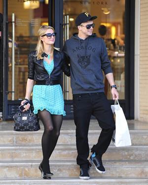Paris Hilton and River Viiperi at Barneys doing some shopping in Beverly Hills