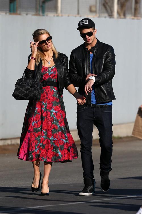 Paris Hilton and River Viiperi get in the mood for Valentine's Day with a romantic shopping trip in LA 2/11/13 