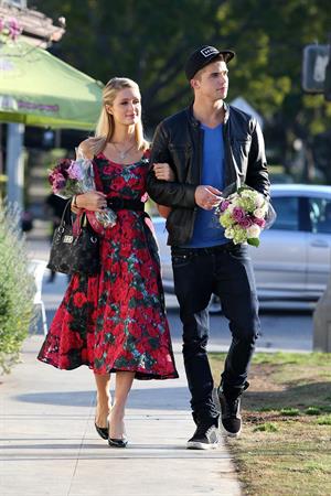 Paris Hilton and River Viiperi get in the mood for Valentine's Day with a romantic shopping trip in LA 2/11/13 
