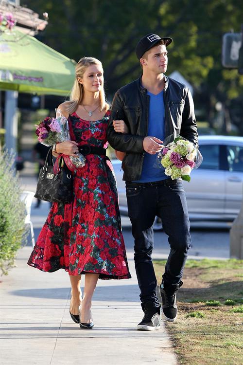 Paris Hilton and River Viiperi get in the mood for Valentine's Day with a romantic shopping trip in LA 2/11/13 