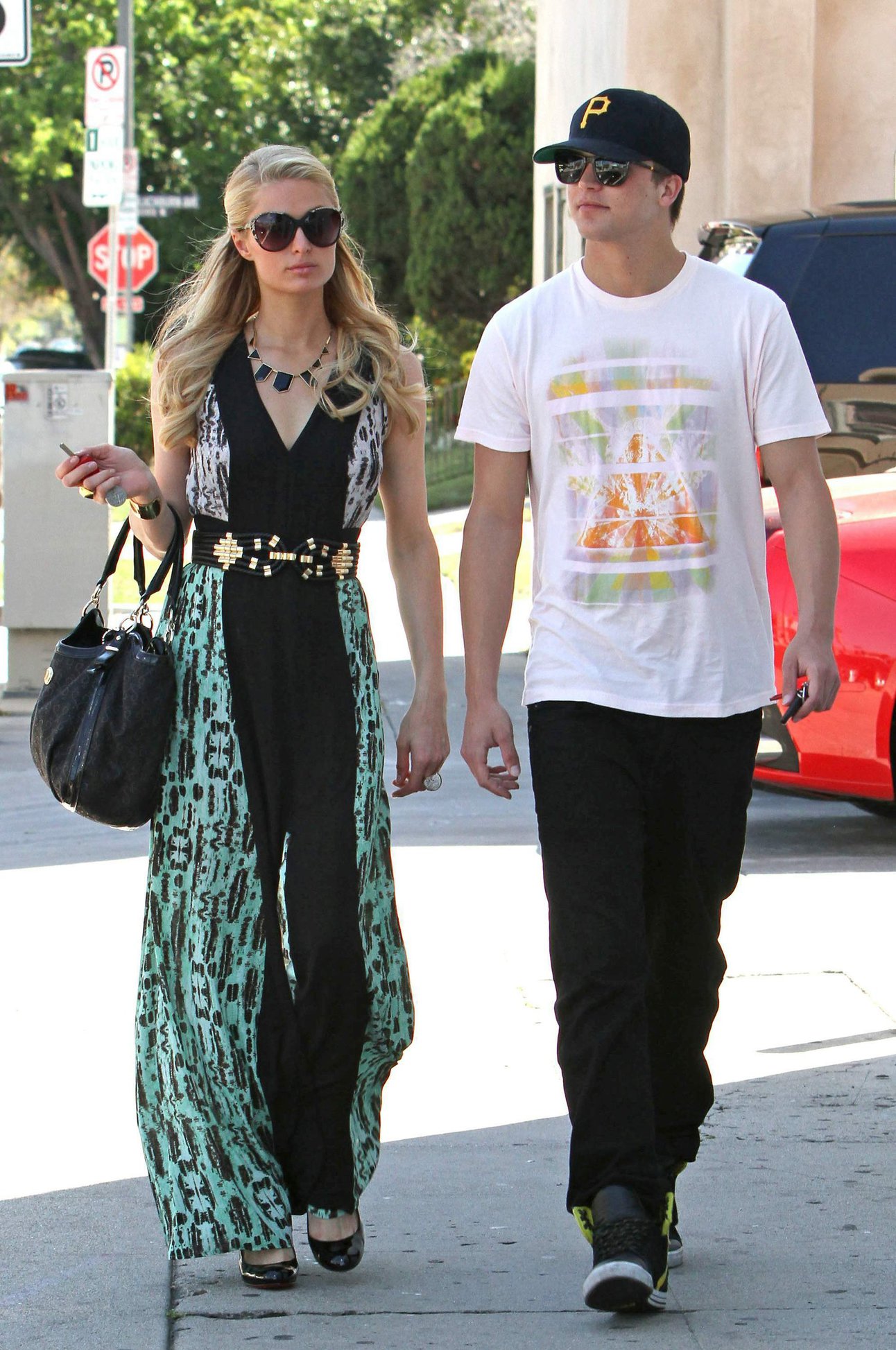 Paris Hilton stops by Anastasia Spa in Beverly Hills, California April 10, 2013 