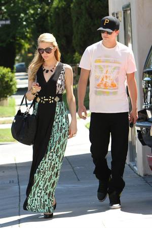 Paris Hilton stops by Anastasia Spa in Beverly Hills, California April 10, 2013 