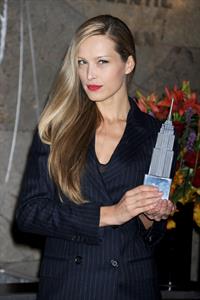 Petra Nemcova Empire State Building in NYC 10/16/12 