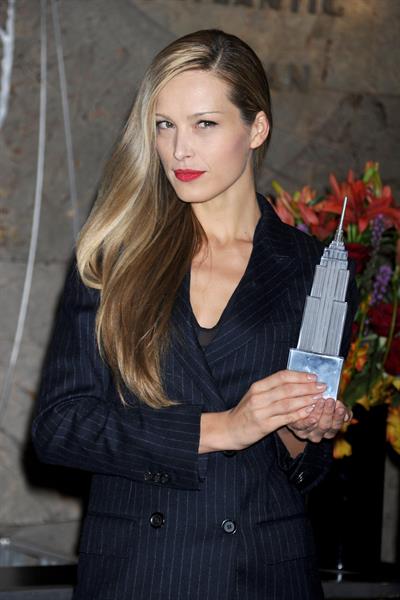 Petra Nemcova Empire State Building in NYC 10/16/12 