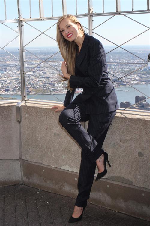 Petra Nemcova Empire State Building in NYC 10/16/12 