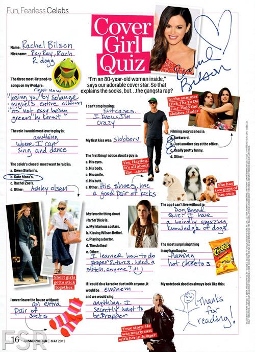 Rachel Bilson Cosmopolitan May 2013 