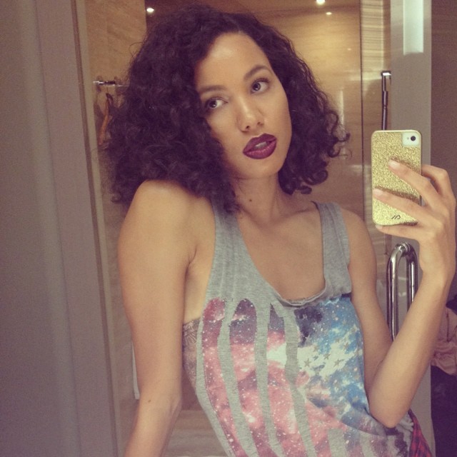 Jurnee Smollett-Bell taking a selfie