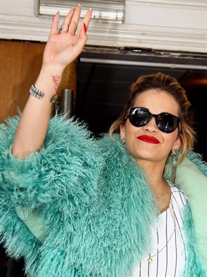 Rita Ora - Arriving to BBC Maida Vale Studios in London August 10, 2012