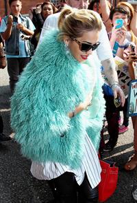 Rita Ora - Arriving to BBC Maida Vale Studios in London August 10, 2012