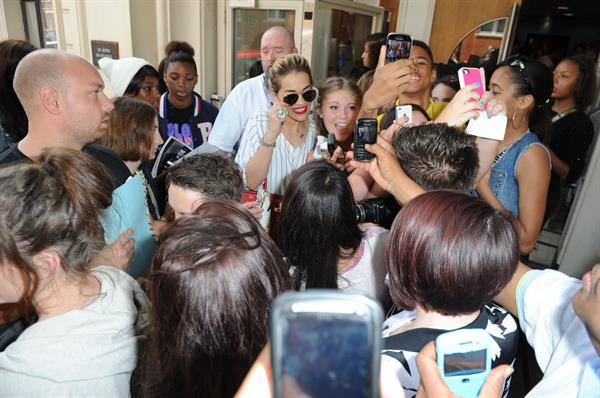 Rita Ora - leaving the BBC Maida Vale Studios in London 10 August 2012