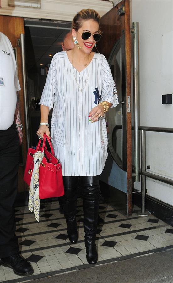 Rita Ora - leaving the BBC Maida Vale Studios in London 10 August 2012