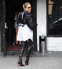 Rita Ora - leaving the BBC Maida Vale Studios in London 10 August 2012