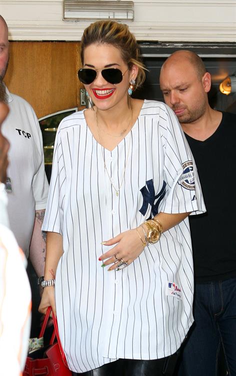 Rita Ora - leaving the BBC Maida Vale Studios in London 10 August 2012