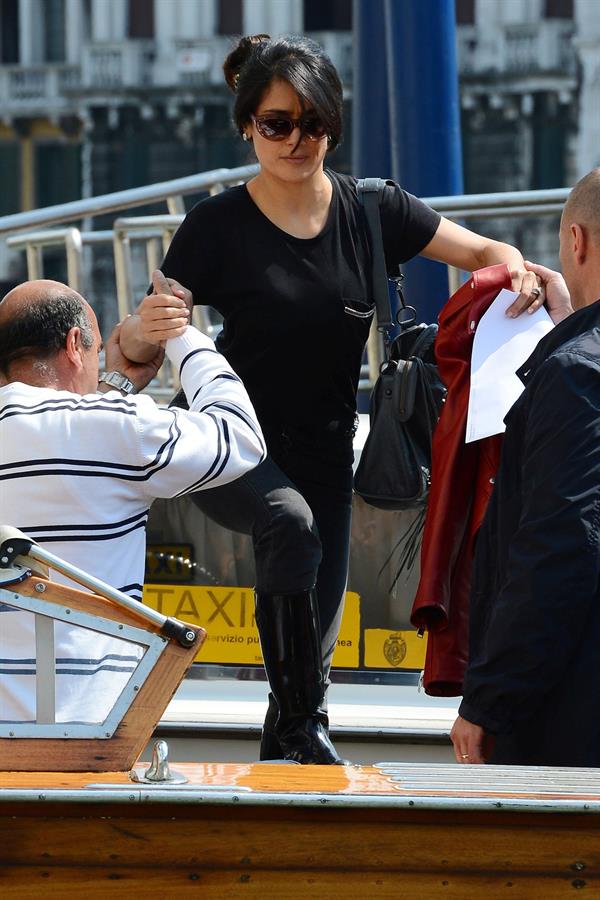 Salma Hayek Visiting the Biennale in Venice May 30, 2013