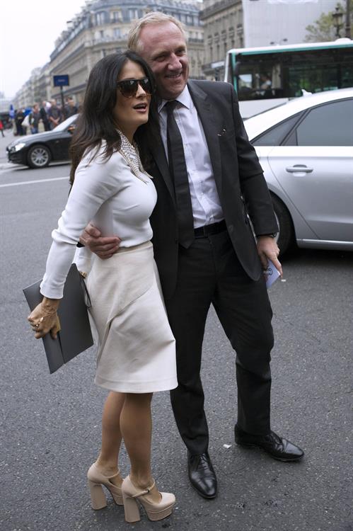 Salma Hayek at the Stella McCartney fashion show at Paris Fashion Week - Sep. 30, 2013 