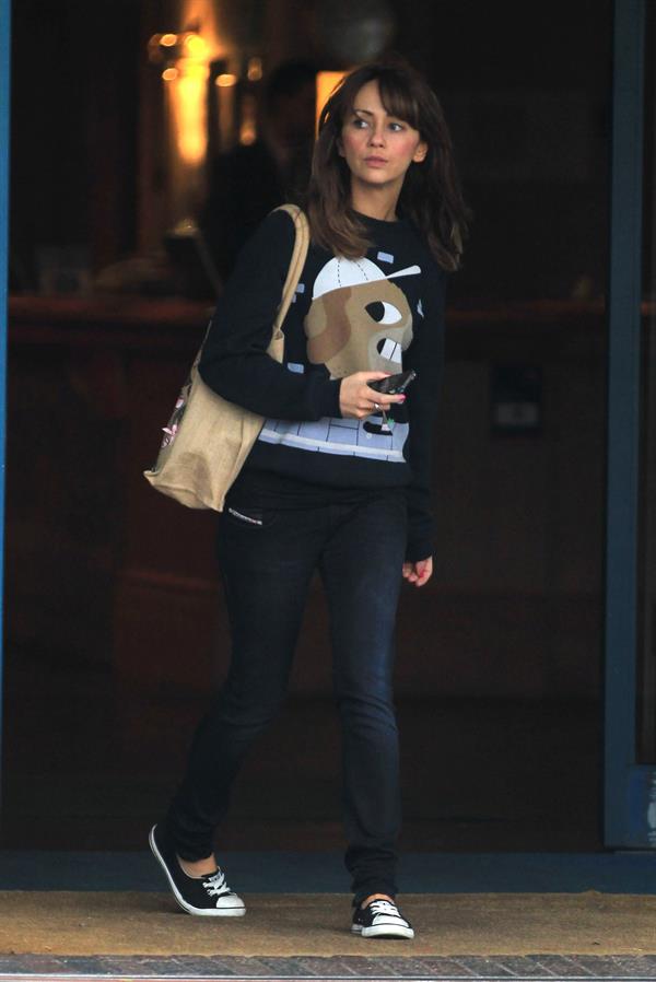 Samia Ghadie Leaving hotel in Borehamwood, January 14, 2013