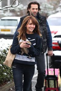 Samia Ghadie Leaving hotel in Borehamwood, January 14, 2013