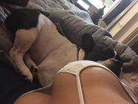 Blair Williams in lingerie taking a selfie