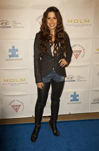 Sarah Shahi Blue Tie Blue Jean Ball in Beverly Hills November 29, 2012