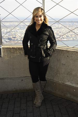 Shawn Johnson Visits The Empire State Building November 28, 2012