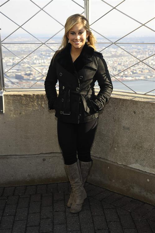 Shawn Johnson Visits The Empire State Building November 28, 2012