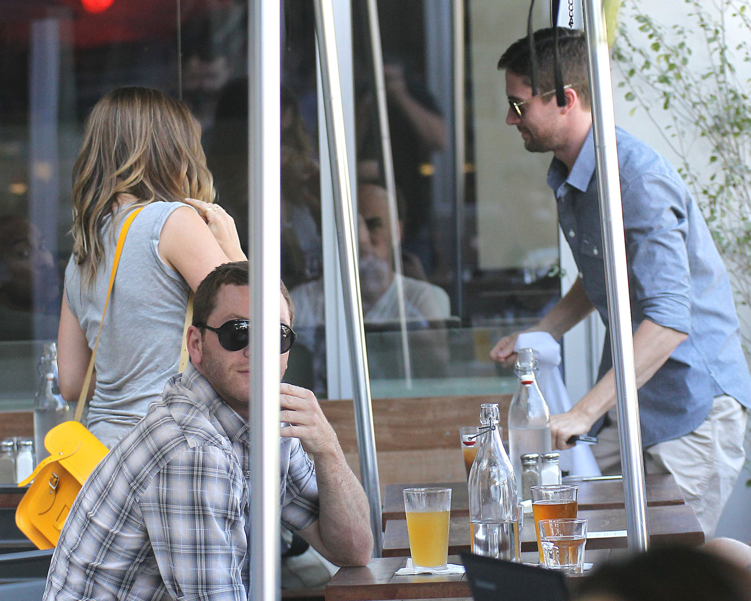 Sophia Bush and Topher Grace Have Lunch Together on July 27, 2012, Los Angeles, California